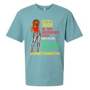 Happy Juneteenth Is My Independence Day Free Black Women Sueded Cloud Jersey T-Shirt