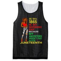 Happy Juneteenth Is My Independence Day Free Black  Mesh Reversible Basketball Jersey Tank