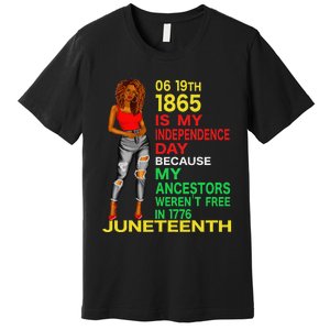 Happy Juneteenth Is My Independence Day Free Black  Premium T-Shirt