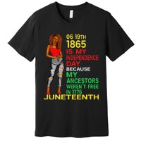 Happy Juneteenth Is My Independence Day Free Black  Premium T-Shirt