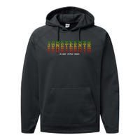 Happy Juneteenth Is My Independence Day Free ish Black  Performance Fleece Hoodie