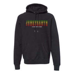 Happy Juneteenth Is My Independence Day Free ish Black  Premium Hoodie