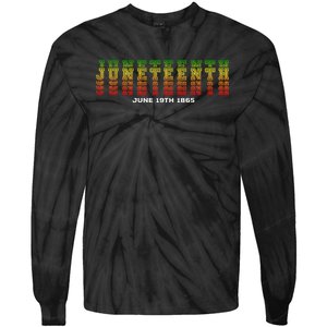 Happy Juneteenth Is My Independence Day Free ish Black  Tie-Dye Long Sleeve Shirt