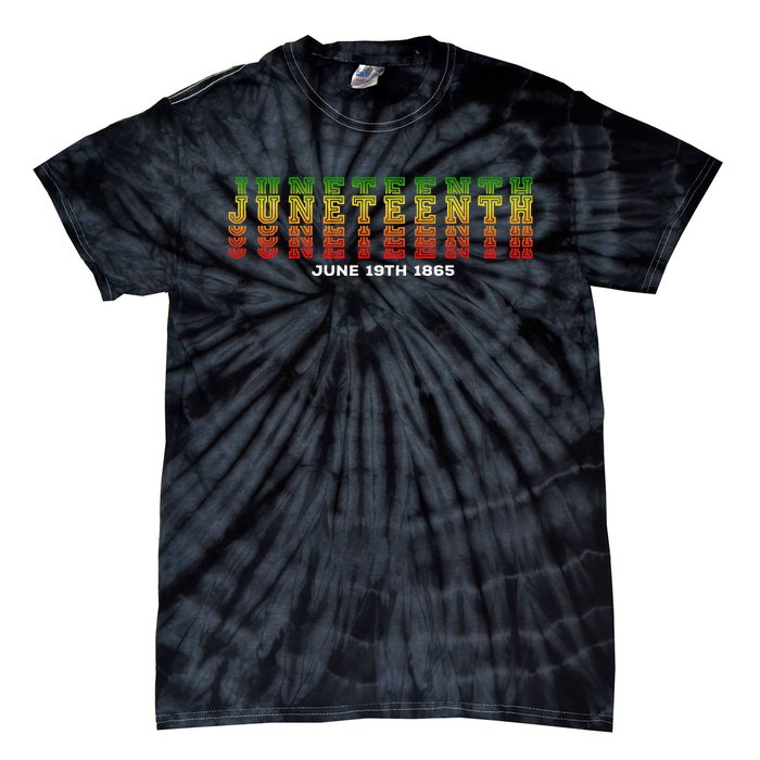 Happy Juneteenth Is My Independence Day Free ish Black  Tie-Dye T-Shirt