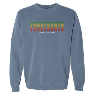 Happy Juneteenth Is My Independence Day Free ish Black  Garment-Dyed Sweatshirt