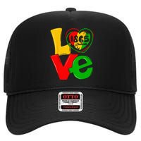 Happy Juneteenth Is My Independence Day Free Black High Crown Mesh Back Trucker Hat