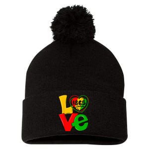 Happy Juneteenth Is My Independence Day Free Black Pom Pom 12in Knit Beanie