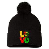 Happy Juneteenth Is My Independence Day Free Black Pom Pom 12in Knit Beanie