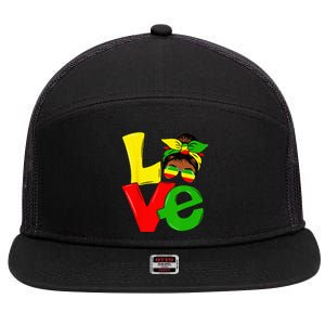 Happy Juneteenth Is My Independence Day Free Black Wo 7 Panel Mesh Trucker Snapback Hat