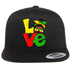 Happy Juneteenth Is My Independence Day Free Black Wo Flat Bill Trucker Hat