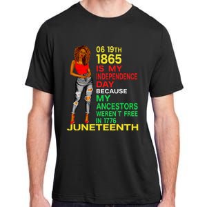 Happy Juneteenth Is My Independence Day Free Black Adult ChromaSoft Performance T-Shirt