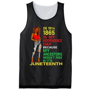 Happy Juneteenth Is My Independence Day Free Black Mesh Reversible Basketball Jersey Tank