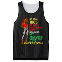 Happy Juneteenth Is My Independence Day Free Black Mesh Reversible Basketball Jersey Tank