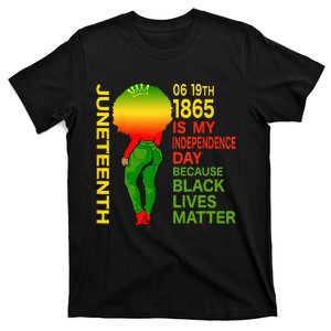 Happy Juneteenth Is My Independence Day Free Black T-Shirt