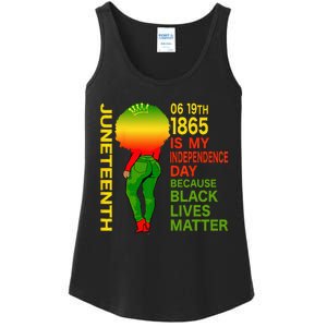 Happy Juneteenth Is My Independence Day Free Black Ladies Essential Tank