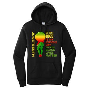 Happy Juneteenth Is My Independence Day Free Black Women's Pullover Hoodie