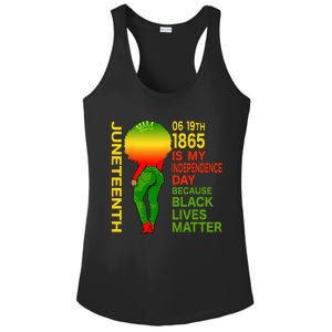 Happy Juneteenth Is My Independence Day Free Black Ladies PosiCharge Competitor Racerback Tank