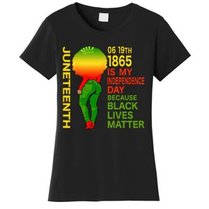 Happy Juneteenth Is My Independence Day Free Black Women's T-Shirt