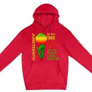 Happy Juneteenth Is My Independence Day Free Black Premium Pullover Hoodie