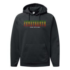 Happy Juneteenth Is My Independence Day Free Ish Black Performance Fleece Hoodie