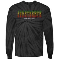 Happy Juneteenth Is My Independence Day Free Ish Black Tie-Dye Long Sleeve Shirt