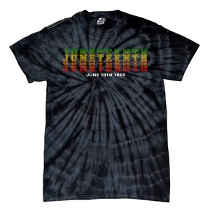 Happy Juneteenth Is My Independence Day Free Ish Black Tie-Dye T-Shirt