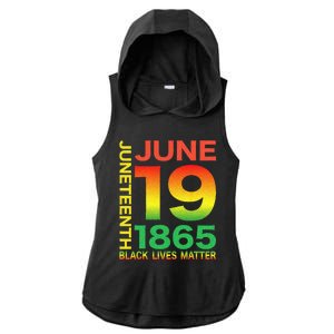 Happy Juneteenth Is My Independence Day Free Ish Black Ladies PosiCharge Tri-Blend Wicking Draft Hoodie Tank