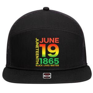 Happy Juneteenth Is My Independence Day Free Ish Black 7 Panel Mesh Trucker Snapback Hat