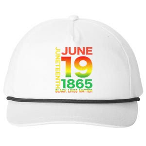 Happy Juneteenth Is My Independence Day Free Ish Black Snapback Five-Panel Rope Hat