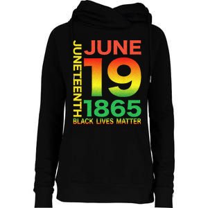 Happy Juneteenth Is My Independence Day Free Ish Black Womens Funnel Neck Pullover Hood