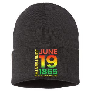 Happy Juneteenth Is My Independence Day Free Ish Black Sustainable Knit Beanie