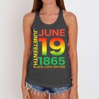 Happy Juneteenth Is My Independence Day Free Ish Black Women's Knotted Racerback Tank