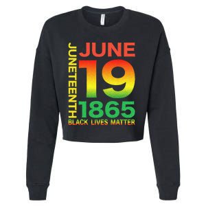 Happy Juneteenth Is My Independence Day Free Ish Black Cropped Pullover Crew