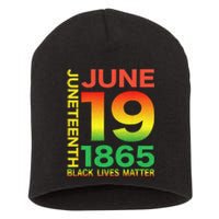 Happy Juneteenth Is My Independence Day Free Ish Black Short Acrylic Beanie