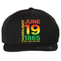 Happy Juneteenth Is My Independence Day Free Ish Black Wool Snapback Cap