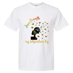 Happy Juneteenth Is My Independence Day Free Black Garment-Dyed Heavyweight T-Shirt