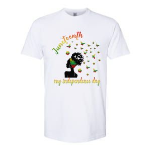 Happy Juneteenth Is My Independence Day Free Black Softstyle CVC T-Shirt