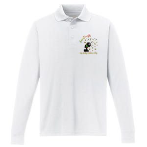 Happy Juneteenth Is My Independence Day Free Black Performance Long Sleeve Polo