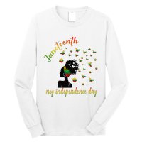 Happy Juneteenth Is My Independence Day Free Black Long Sleeve Shirt