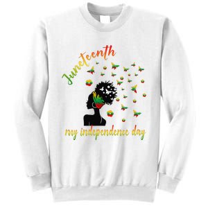 Happy Juneteenth Is My Independence Day Free Black Sweatshirt