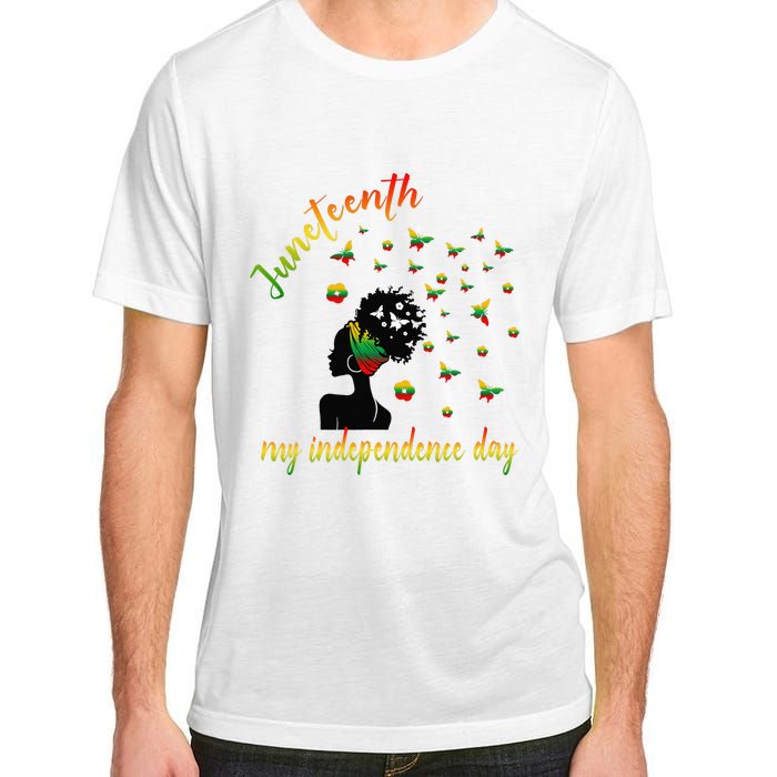 Happy Juneteenth Is My Independence Day Free Black Adult ChromaSoft Performance T-Shirt