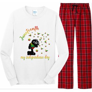 Happy Juneteenth Is My Independence Day Free Black Long Sleeve Pajama Set