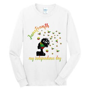 Happy Juneteenth Is My Independence Day Free Black Tall Long Sleeve T-Shirt