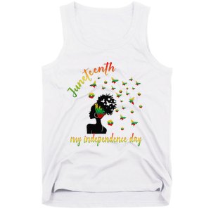 Happy Juneteenth Is My Independence Day Free Black Tank Top