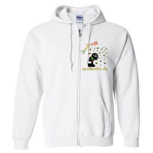 Happy Juneteenth Is My Independence Day Free Black Full Zip Hoodie