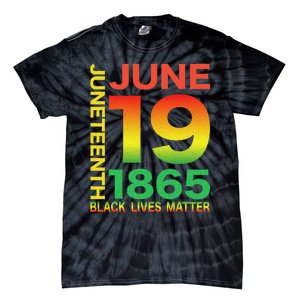 Happy Juneteenth Is My Independence Day Free ish Black Tie-Dye T-Shirt