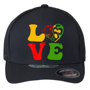 Happy Juneteenth Is My Independence Day Love Black Flexfit Unipanel Trucker Cap