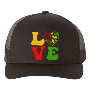 Happy Juneteenth Is My Independence Day Love Black Yupoong Adult 5-Panel Trucker Hat