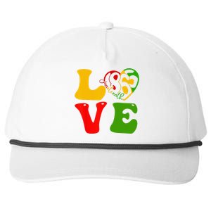 Happy Juneteenth Is My Independence Day Love Black Snapback Five-Panel Rope Hat