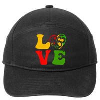 Happy Juneteenth Is My Independence Day Love Black 7-Panel Snapback Hat